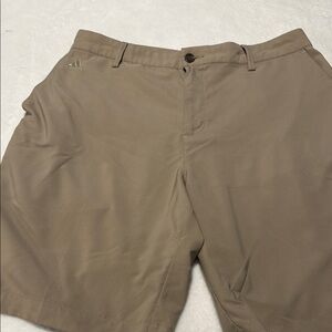 Adidas Tan Flat Front Shorts Classic Design